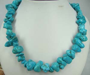 Turquise tumble beads
